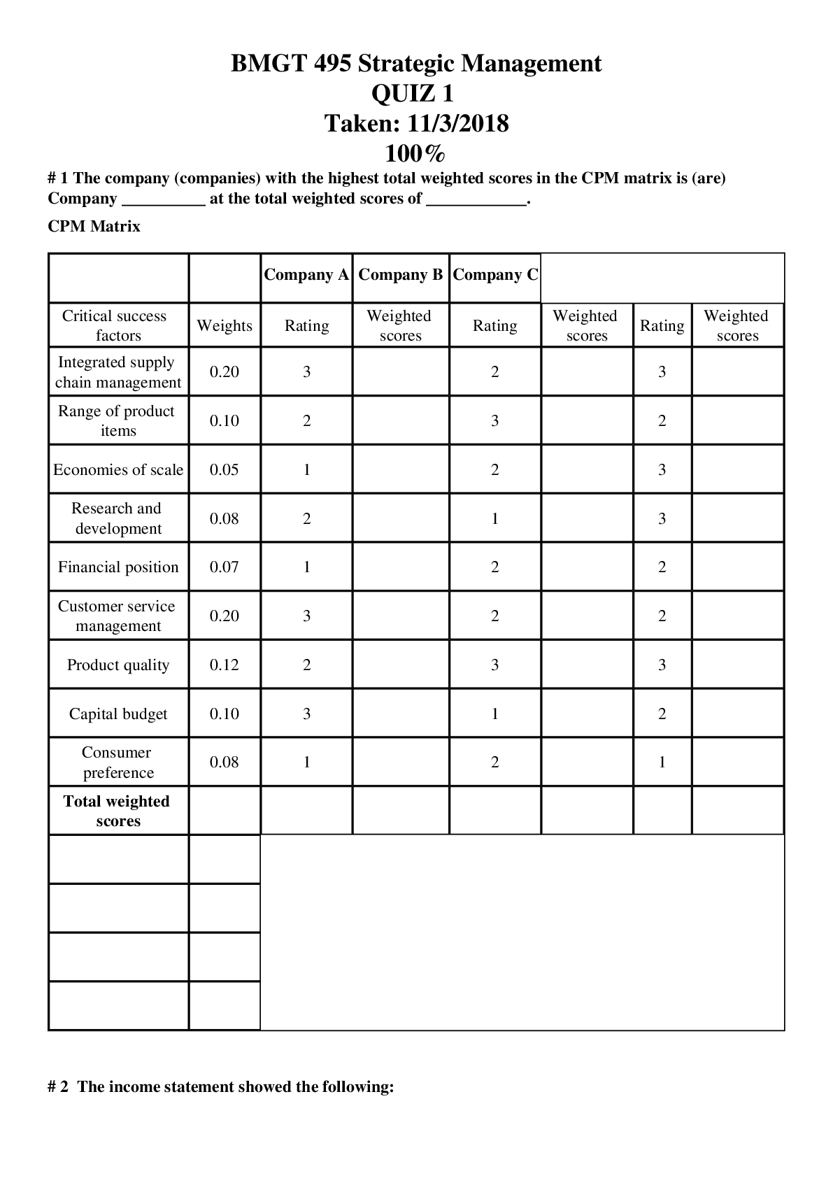 Preview image of [Solved] BMGT 495 Quiz 1 document